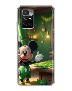 Чехол для Xiaomi Redmi 10 с картинкой «Микки в мастерской»