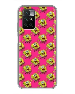 Чехол для Xiaomi Redmi 10 с картинкой «Розовый паттерн»