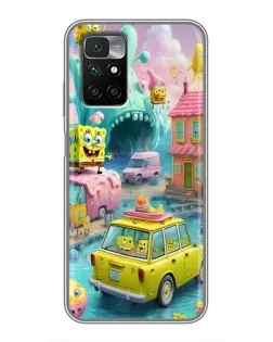 Чехол для Xiaomi Redmi 10 с картинкой «Монстр-трак приключения»