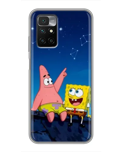 Чехол для Xiaomi Redmi 10 с картинкой «Губка Боб и Патрик ночью» Чехол для Xiaomi Redmi 10 с картинкой «Губка Боб и Патрик ночью»