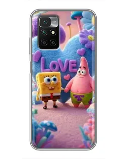 Чохол для Xiaomi Redmi 10 з картинкою «Губка Боб Патрік»
