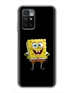 Чехол для Xiaomi Redmi 10 с картинкой «Классический Губка Боб»
