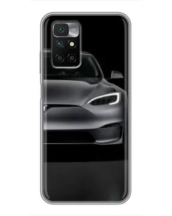 Чехол для Xiaomi Redmi 10 с картинкой «Tesla Model S Look»