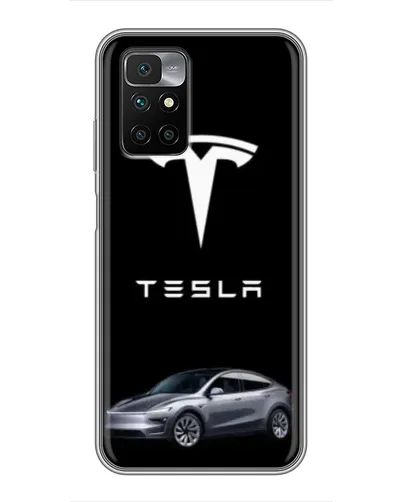 Чехол для Xiaomi Redmi 10 с картинкой «Tesla Model Y»