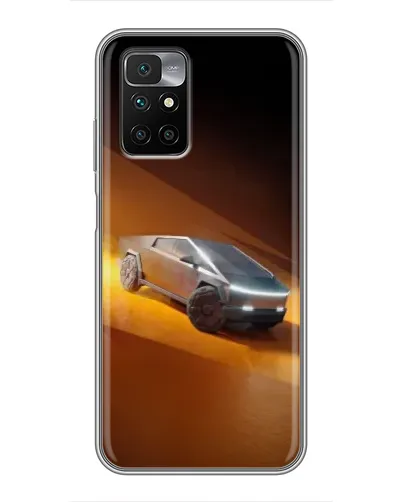 Чехол для Xiaomi Redmi 10 с картинкой «Cybertruck в пустыне»