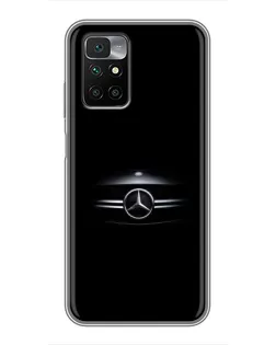 Чехол для Xiaomi Redmi 10 с картинкой «Mercedes — абстрактные линии»