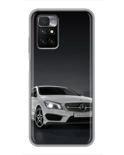 Чехол для Xiaomi Redmi 10 с картинкой «Mercedes AMG GT Silver»