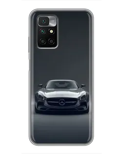 Чохол для Xiaomi Redmi 10 з картинкою «Mercedes на чорному»
