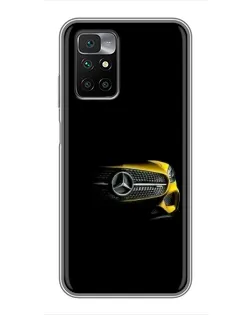 Чехол для Xiaomi Redmi 10 с картинкой «Mercedes — ретро стиль»