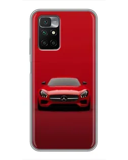 Чохол для Xiaomi Redmi 10 з картинкою «Червоний Mercedes AMG»