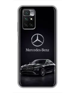 Чехол для Xiaomi Redmi 10 с картинкой «Mercedes — решетка радиатора»