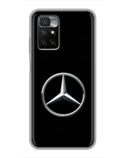 Чехол для Xiaomi Redmi 10 с картинкой «Mercedes классический лого»