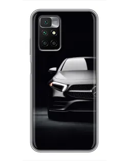 Чехол для Xiaomi Redmi 10 с картинкой «Свет фар Mercedes»