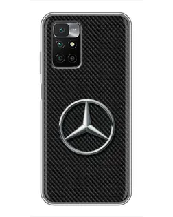 Чехол для Xiaomi Redmi 10 с картинкой «Карбоновый Mercedes стиль»