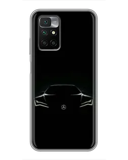 Чохол для Xiaomi Redmi 10 з картинкою «Mercedes — силует авто» Чохол для Xiaomi Redmi 10 з картинкою «Mercedes — силует авто»