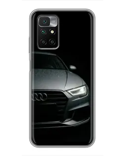 Чехол для Xiaomi Redmi 10 с картинкой «Audi — детализация кузова»