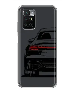 Чехол для Xiaomi Redmi 10 с картинкой «Задняя часть Audi — арт»