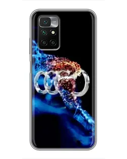 Чехол для Xiaomi Redmi 10 с картинкой «Энергия лого Audi»