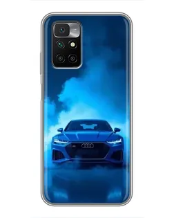 Чехол для Xiaomi Redmi 10 с картинкой «Audi — голубая энергия»