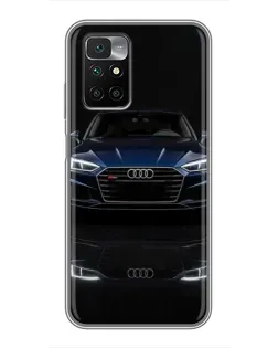 Чехол для Xiaomi Redmi 10 с картинкой «Audi — ночное отражение»
