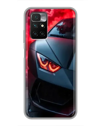 Чехол для Xiaomi Redmi 10 с картинкой «Lamborghini красное сияние»