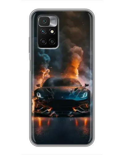 Чехол для Xiaomi Redmi 10 с картинкой «Lamborghini дымная эстетика»