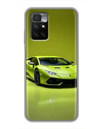 Чехол для Xiaomi Redmi 10 с картинкой «Салатовый Lamborghini Huracan»