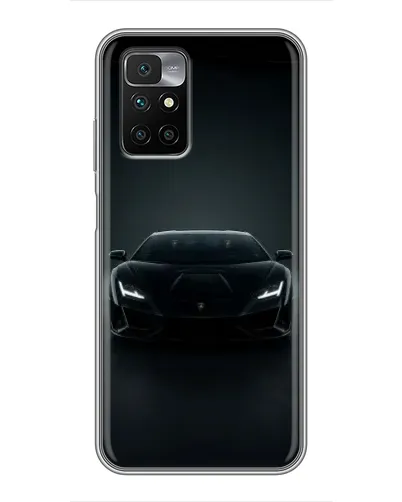 Чехол для Xiaomi Redmi 10 с картинкой «Черный Lamborghini Aventador»