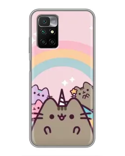 Чехол для Xiaomi Redmi 10 с картинкой «Единорог Pusheen»
