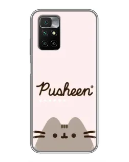 Чехол для Xiaomi Redmi 10 с картинкой «Pusheen логотип»