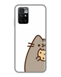 Чехол для Xiaomi Redmi 10 с картинкой «Пушин с печеньем»