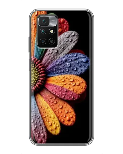 Чехол для Xiaomi Redmi 10 с картинкой «Радужный цветок»