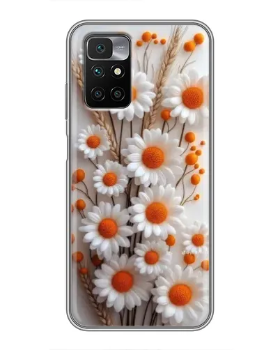 Чехол для Xiaomi Redmi 10 с картинкой «Белые сухоцветы»