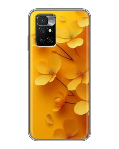 Чехол для Xiaomi Redmi 10 с картинкой «Золотые лепестки»