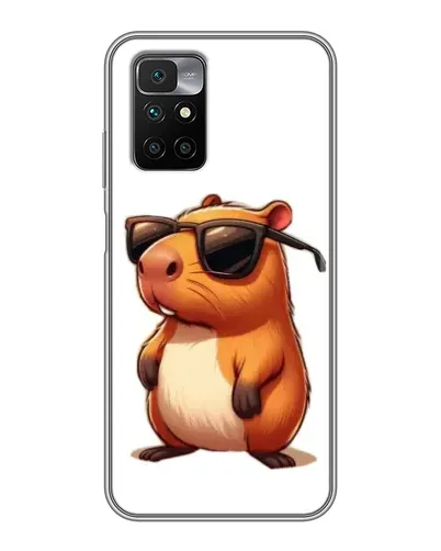 Чохол для Xiaomi Redmi 10 з картинкою «Капібара в окулярах»