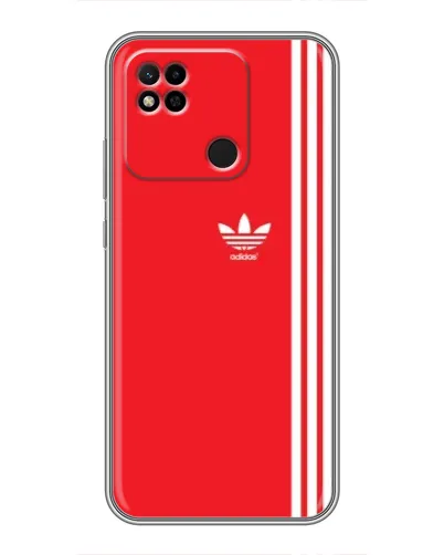 Чехол для Xiaomi Redmi 10A с картинкой «Красный минимализм Adidas»