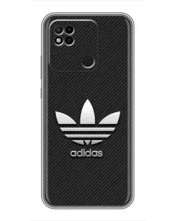 Чехол для Xiaomi Redmi 10A с картинкой «Adidas Карбоновая текстура»