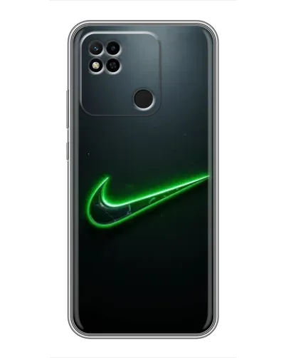 Чехол для Xiaomi Redmi 10A с картинкой «Неоновый контур Nike»