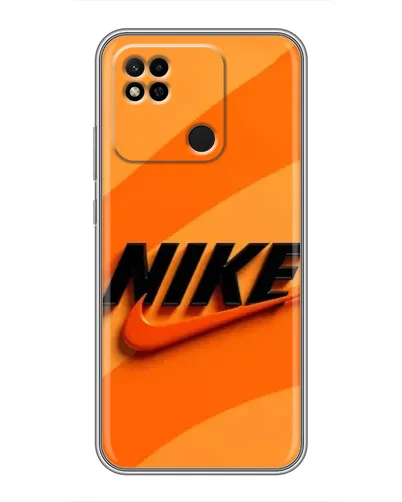 Чехол для Xiaomi Redmi 10A с картинкой «Оранжевый драйв Nike»