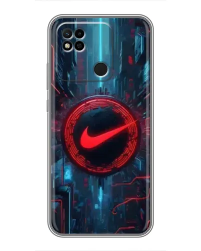 Чехол для Xiaomi Redmi 10A с картинкой «Техногенный стиль Nike»