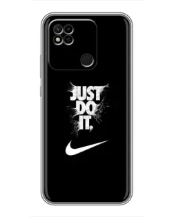 Чехол для Xiaomi Redmi 10A с картинкой «Текстовый принт Nike»