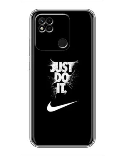 Чехол для Xiaomi Redmi 10A с картинкой «Текстовый принт Nike»