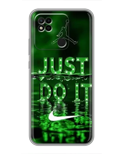 Чехол для Xiaomi Redmi 10A с картинкой «Зеленый неоновый Nike»