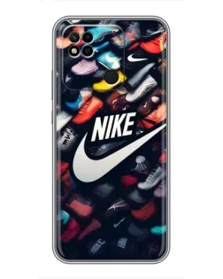 Чехол для Xiaomi Redmi 10A с картинкой «Коллекция кроссовок Nike»