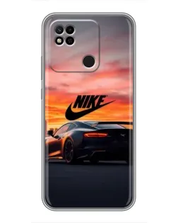 Чехол для Xiaomi Redmi 10A с картинкой «Nike и суперкар»