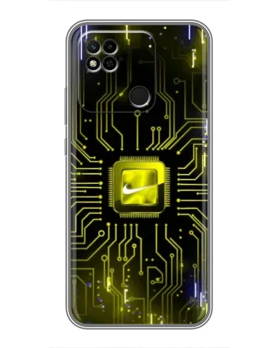 Чехол для Xiaomi Redmi 10A с картинкой «Nike — золотая искра»