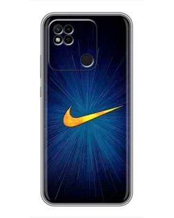 Чехол для Xiaomi Redmi 10A с картинкой «Синий пульс Nike»