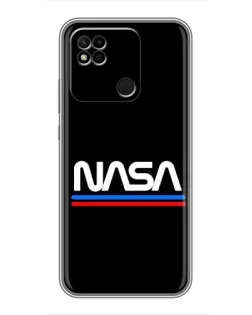 Чехол для Xiaomi Redmi 10A с картинкой «NASA — классика Red Blue» Чехол для Xiaomi Redmi 10A с картинкой «NASA — классика Red Blue»