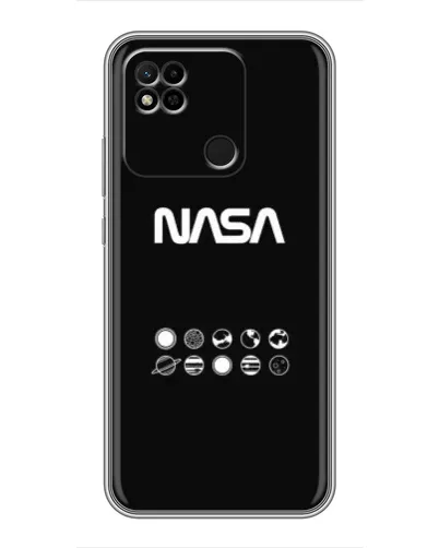 Чехол для Xiaomi Redmi 10A с картинкой «NASA — технический принт» Чехол для Xiaomi Redmi 10A с картинкой «NASA — технический принт»