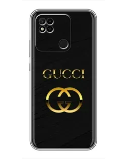 Чехол для Xiaomi Redmi 10A с картинкой «Золотой логотип Gucci»
